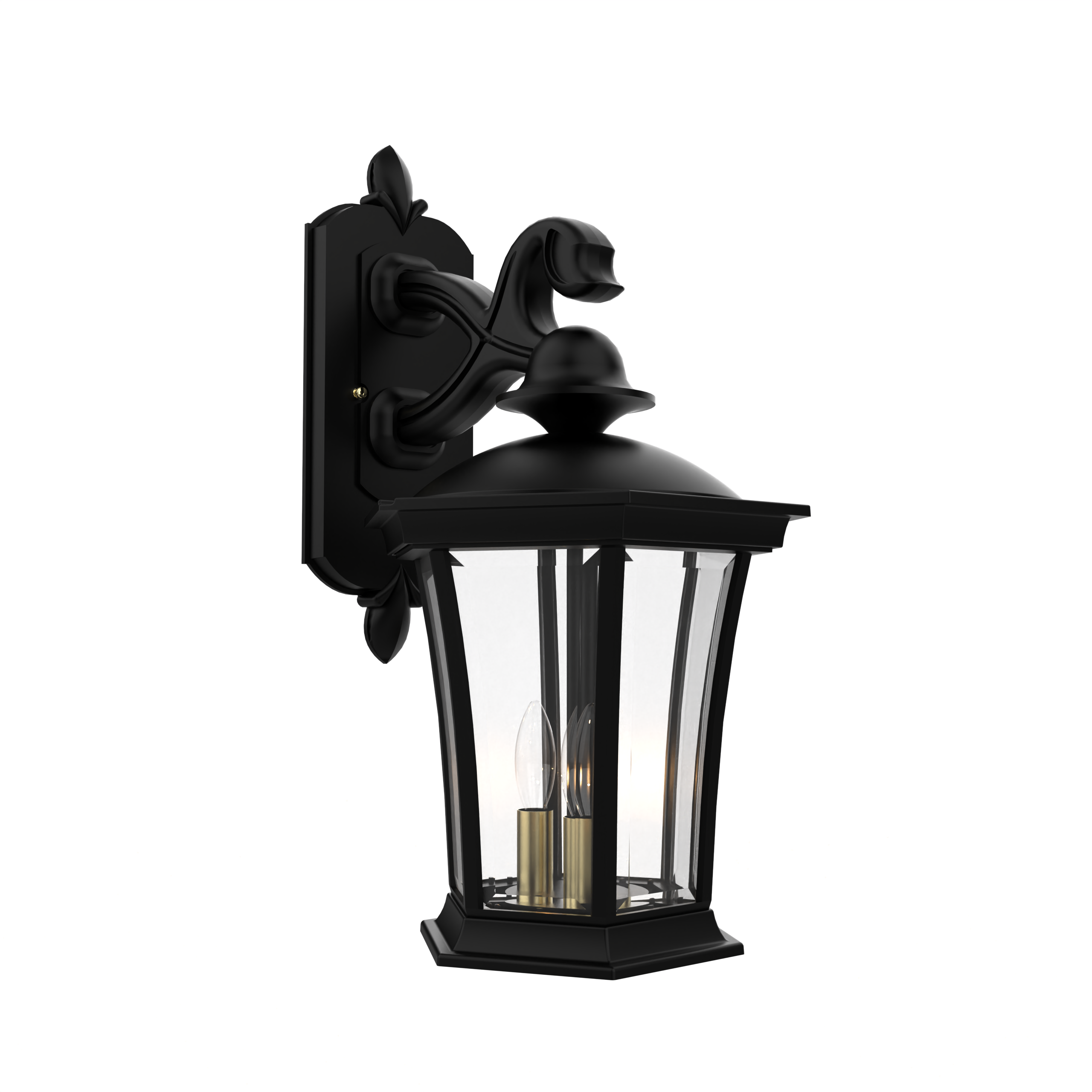 Westminster - Luminaire mural extérieur montage bras décoratif vers le bas fond ouvert format moyen - 23511