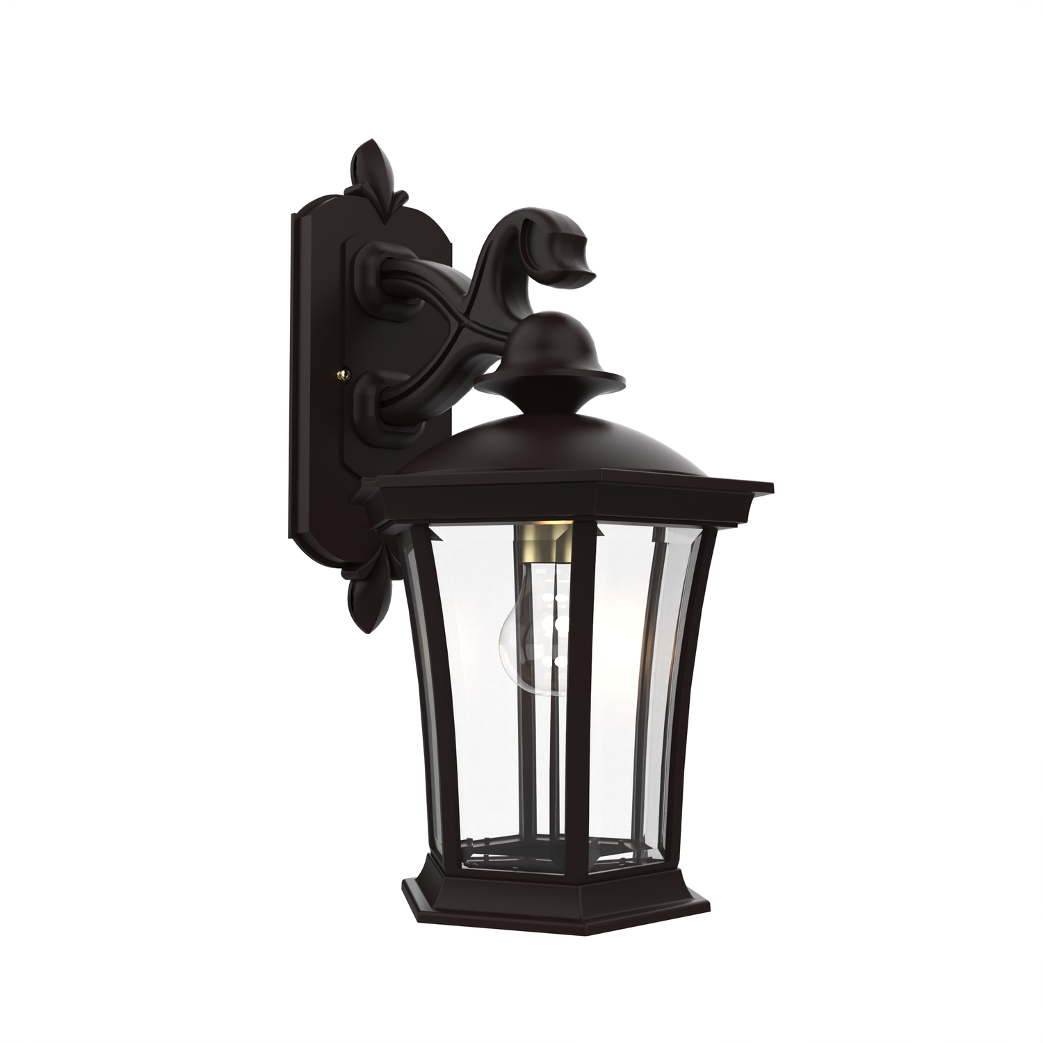 Westminster - Luminaire mural extérieur montage bras décoratif vers le bas fond ouvert format moyen - 23511