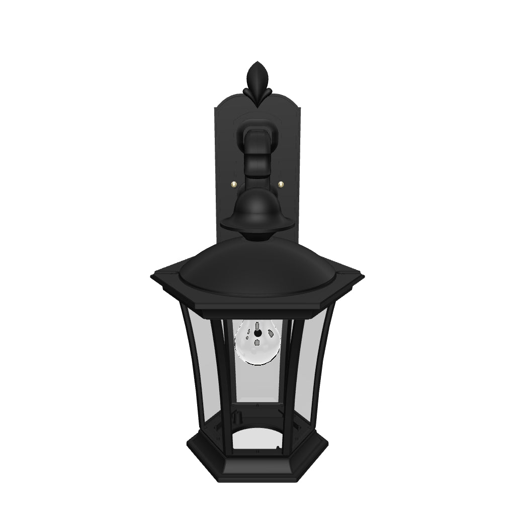 Westminster - Luminaire mural extérieur montage bras décoratif vers le bas fond ouvert format moyen - 23511