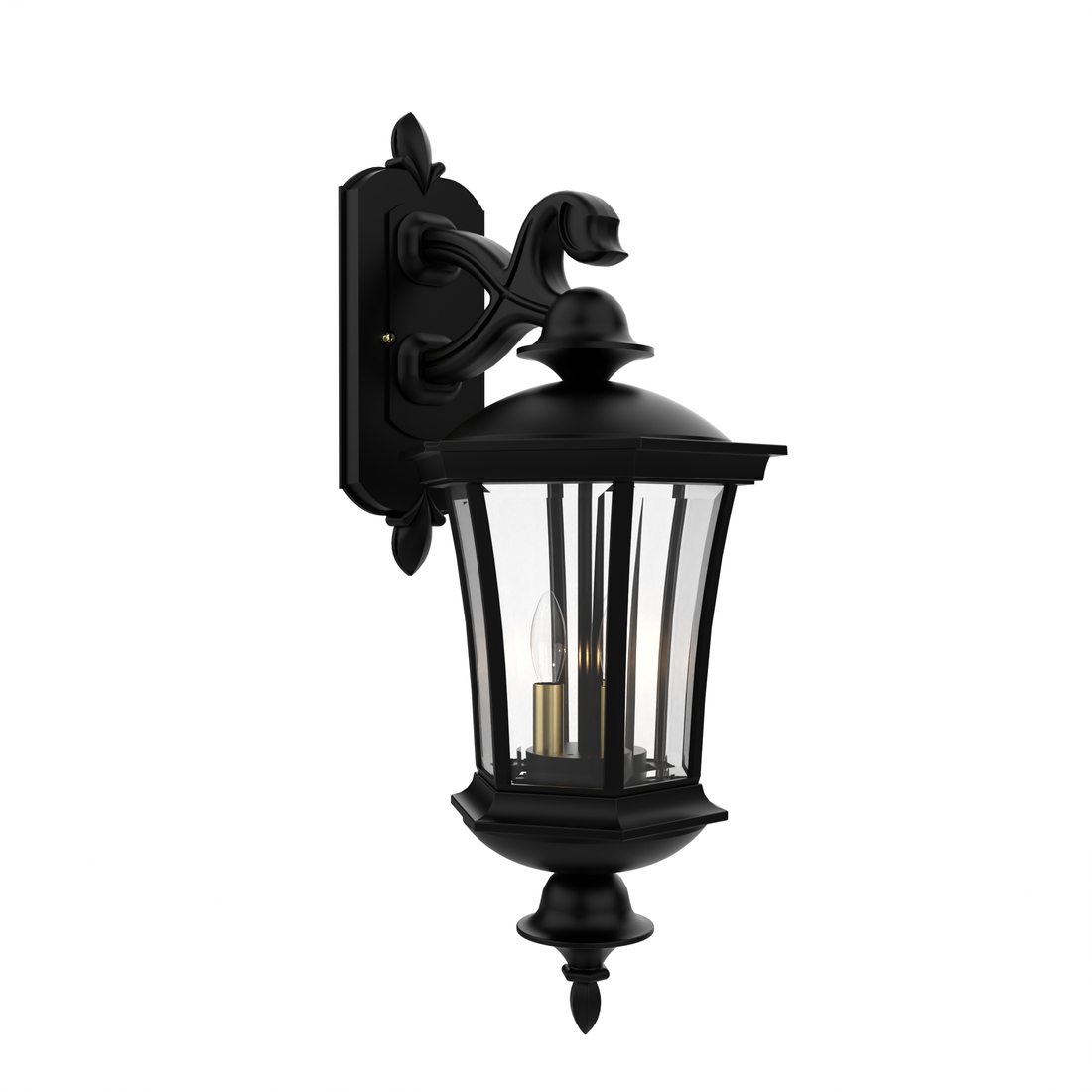 Westminster - Luminaire mural extérieur montage bras décoratif vers le bas fond fermé format moyen - 23515