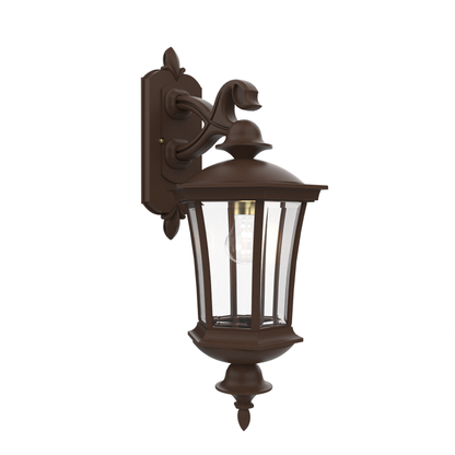 Westminster - Luminaire mural extérieur montage bras décoratif vers le bas fond fermé format moyen - 23515