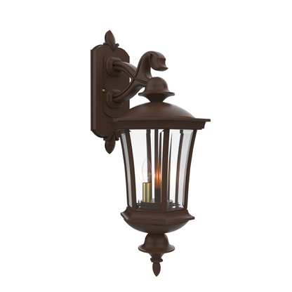 Westminster - Luminaire mural extérieur montage bras décoratif vers le bas fond fermé format moyen - 23515