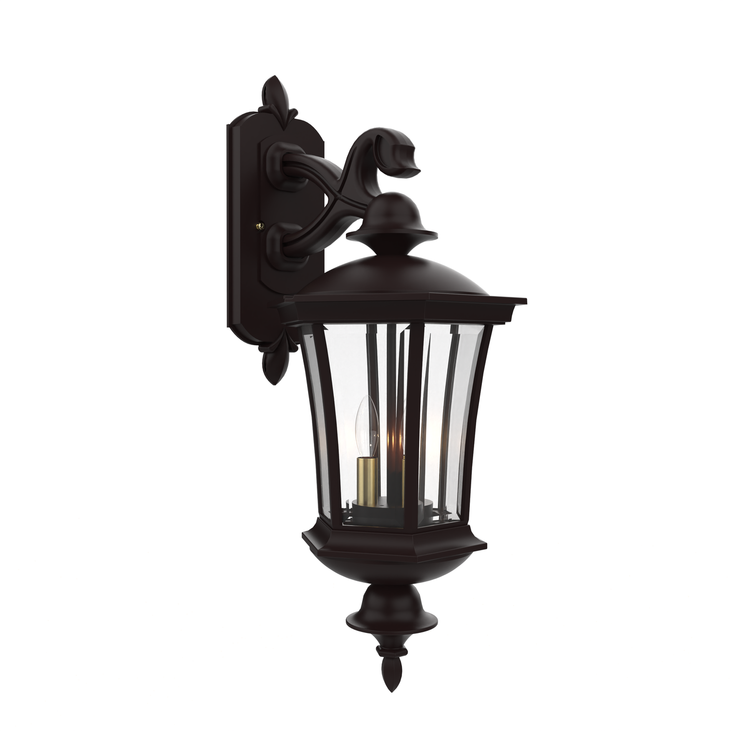 Westminster - Luminaire mural extérieur montage bras décoratif vers le bas fond fermé format moyen - 23515