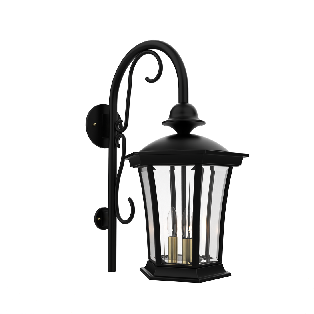 Westminster - Luminaire mural extérieur montage vers le bas avec canne fond ouvert format moyen - 23593