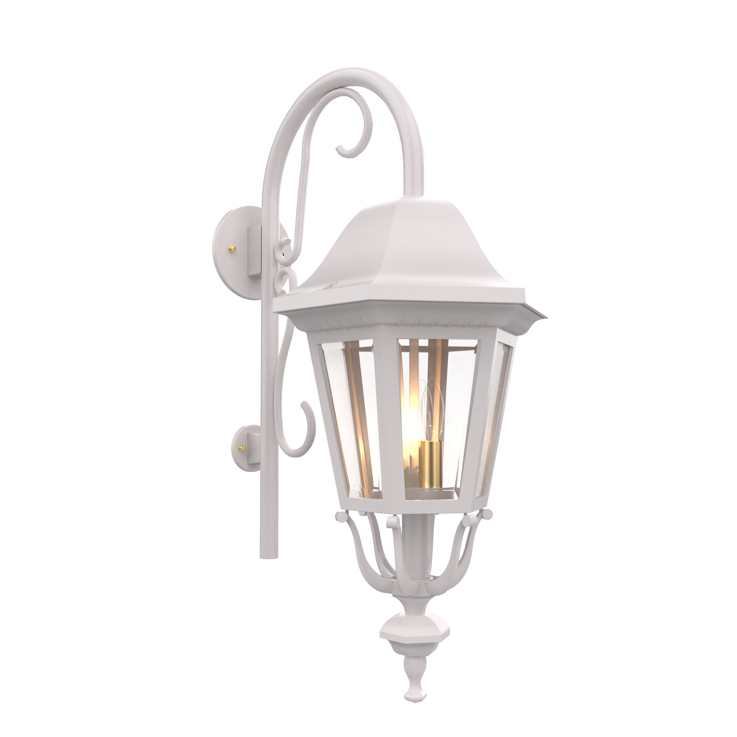 Florence - Luminaire mural extérieur montage vers le bas avec canne fond fermé format moyen - 23798