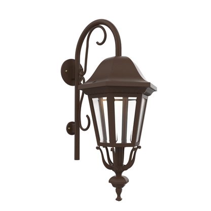 Florence - Luminaire mural extérieur montage vers le bas avec canne fond fermé format moyen - 23798