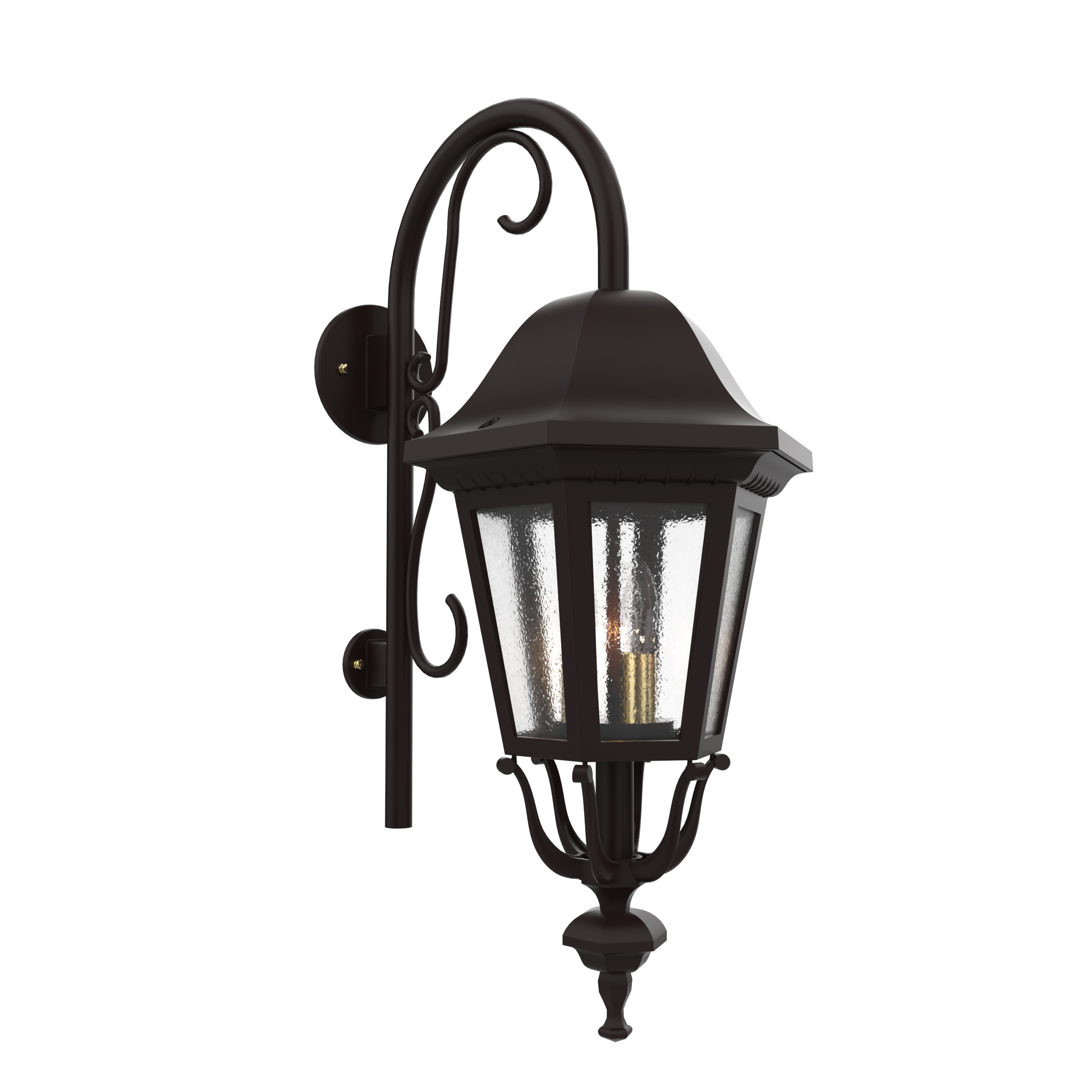 Florence - Luminaire mural extérieur montage vers le bas avec canne fond fermé format moyen - 23798