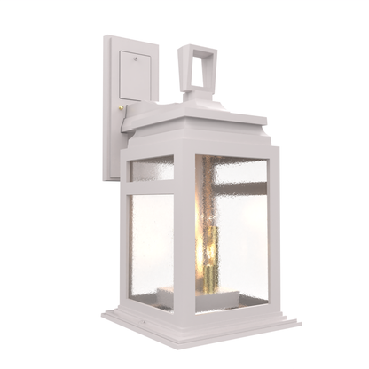 Serie 65e - Luminaire mural extérieur montage vers le bas fond ouvert format moyen - 26601