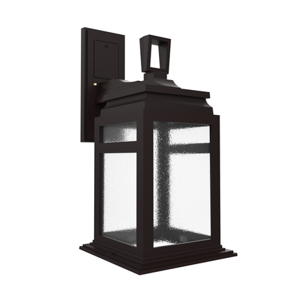 Serie 65e - Luminaire mural extérieur montage vers le bas fond ouvert format moyen - 26601