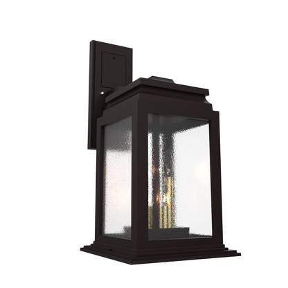 Serie 65e - Luminaire mural extérieur montage vers le bas fond ouvert format moyen - 26701