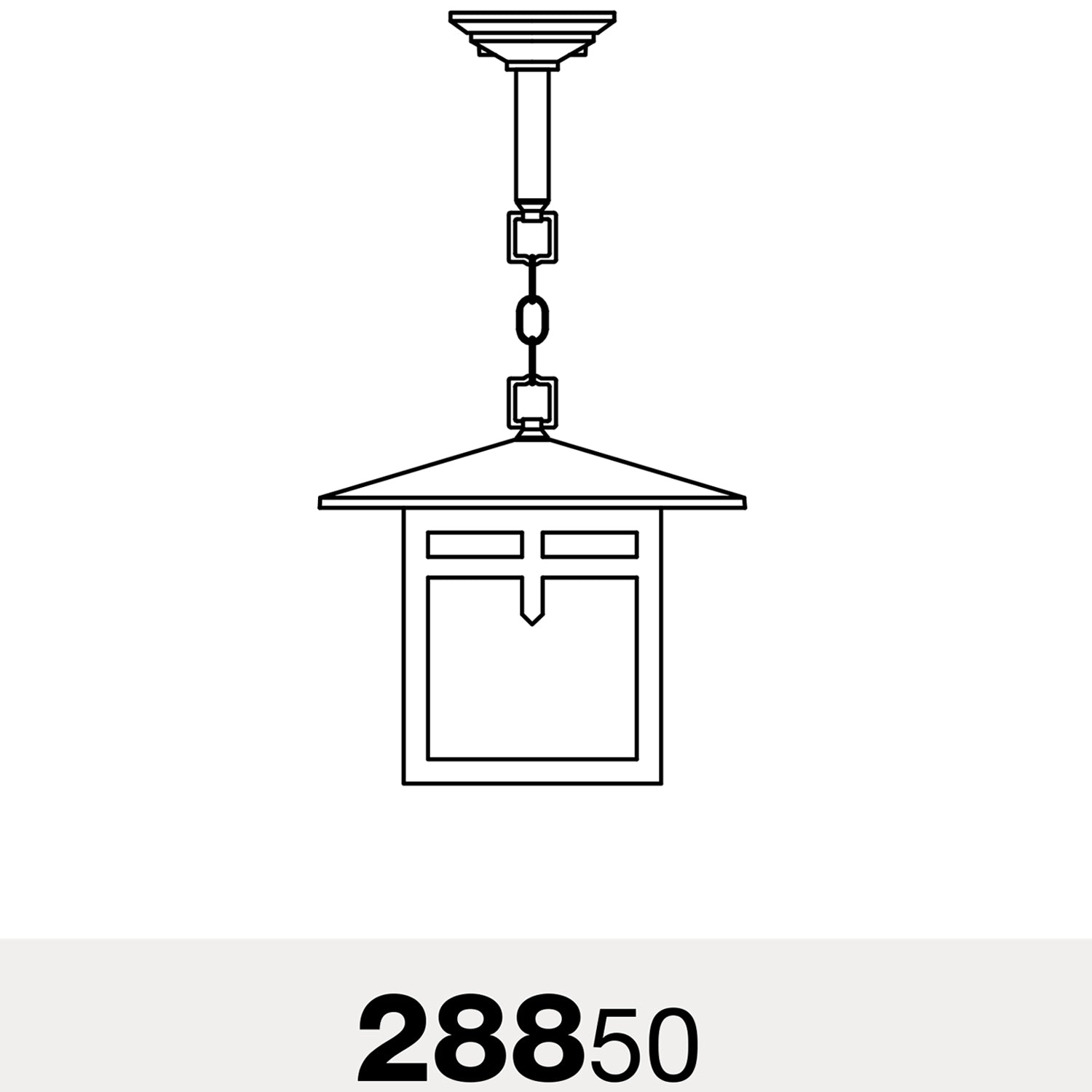 Glasgow - Montage au plafond avec chaine fond ouvert format moyen - 28850
