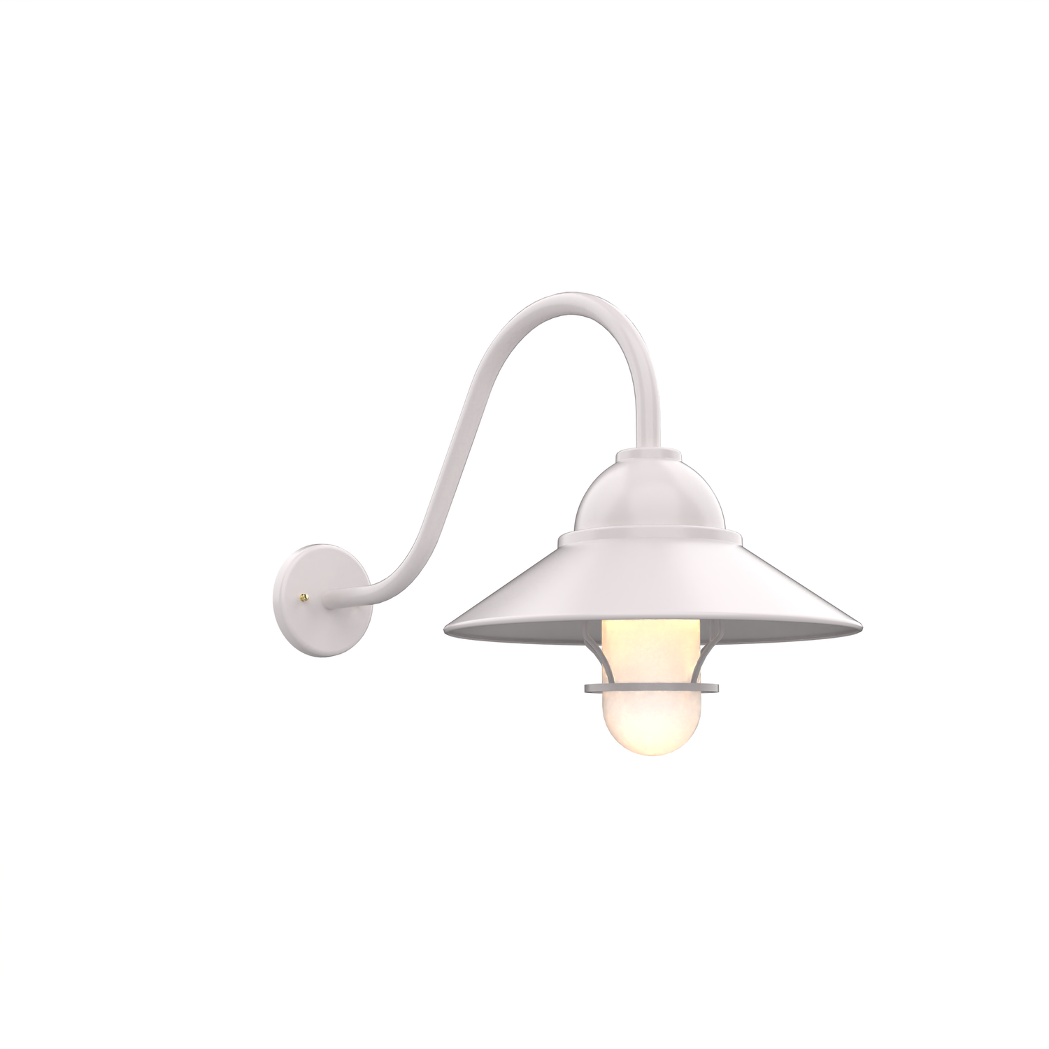 San Francisco - Luminaire mural extérieur montage vers le bas sur col de cygne avec globe et grille format grand - 32292