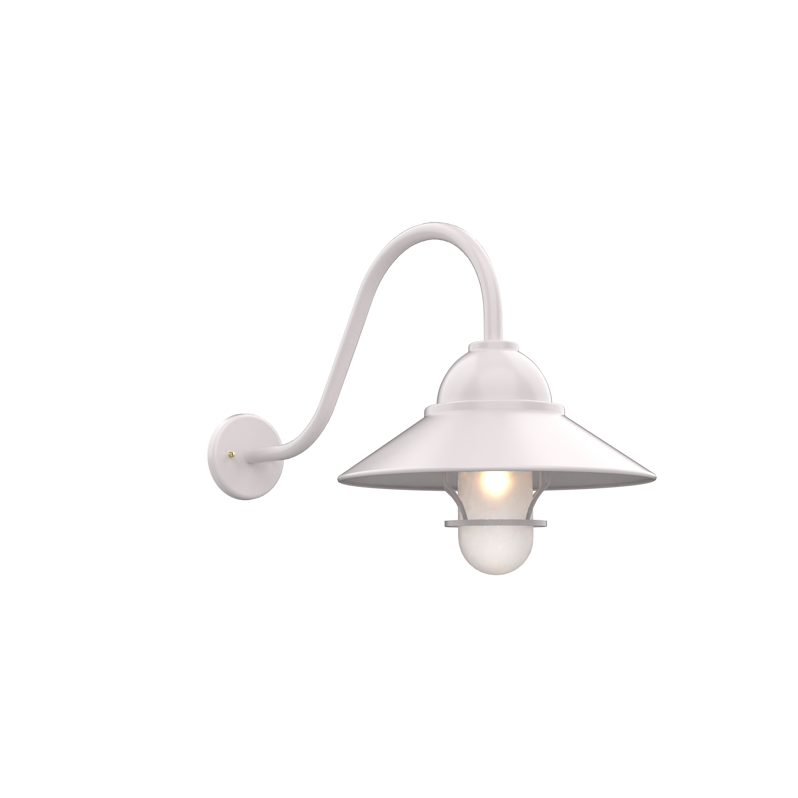 San Francisco - Luminaire mural extérieur montage vers le bas sur col de cygne avec globe et grille format grand - 32292