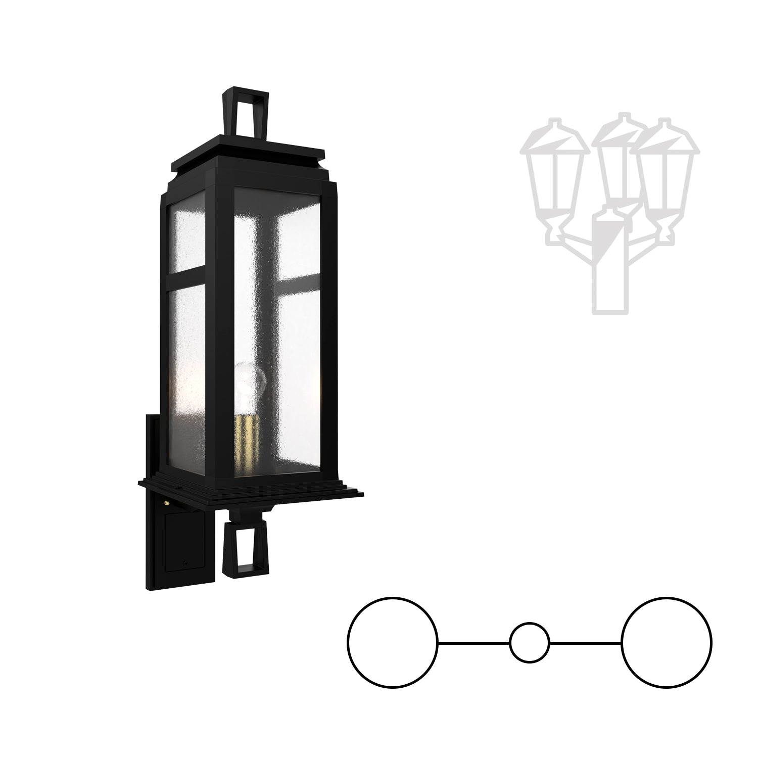 65e Series - Double Head Up Mount for Large Post - 36602