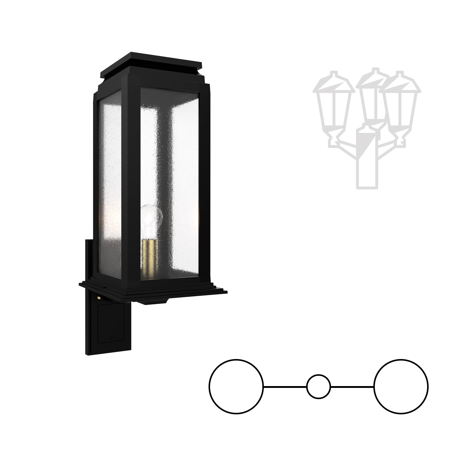 65e Series - Double Head Up Mount for Large Post - 36702